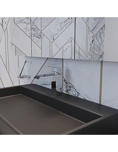 RUBINETTO MISCELATORE PER LAVABO BAGNO IN OTTONE CROMATO