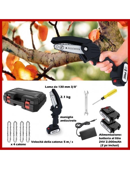 POTATORE PORTATILE CON 2 BATTERIE