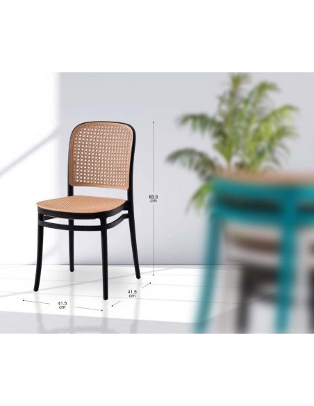 SEDIA IN POLIPROPILENE NERA MOD. ADA