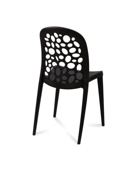 SEDIA IN POLIPROPILENE NERA MOD. LAURA
