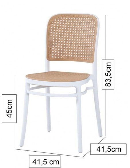 SEDIA IN POLIPROPILENE BIANCA MOD. ADA