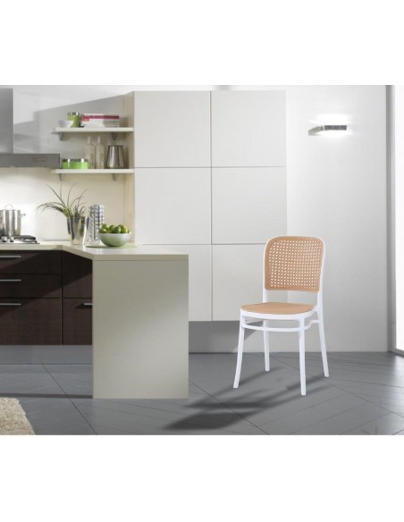 SEDIA IN POLIPROPILENE BIANCA MOD. ADA