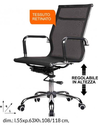 SEDIA UFFICIO INDIO NERO SEDIA UFFICIO INDIO NERO