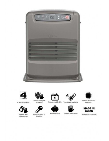 STUFA A COMBUSTIBILE LIQUIDO ELETTRONICA LASER PROGRAMMABILE 3,10KW 120M3