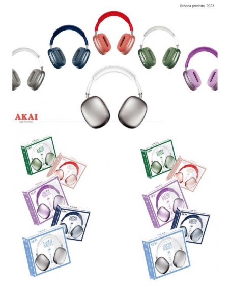 CUFFIE AKAI BLUETOOTH