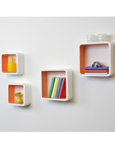 SET 2 MENSOLE QUADRATE E...