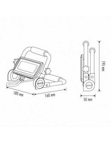 FARETTO LED CON SUPPORTO 10WATT