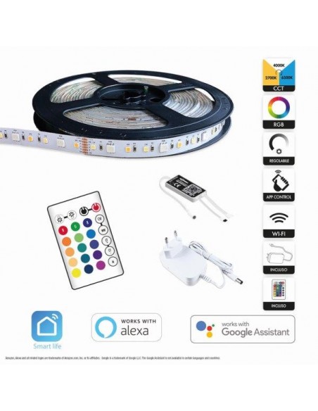 KIT STRISCIA A LED WI-FI 5MT