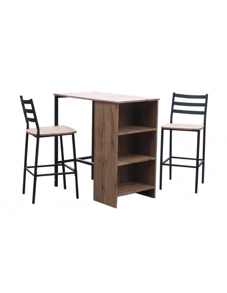 SET BAR PENISOLA INDUSTRIAL CON SGABELLI QUERCIA