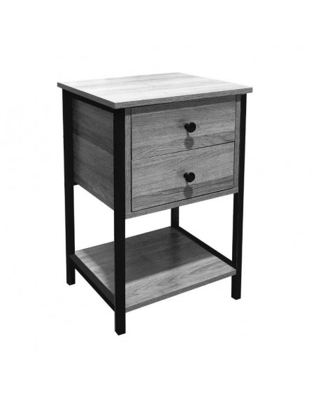 COMODINO INDUSTRIAL CON CASSETTO 40X35X65H GRIGIO