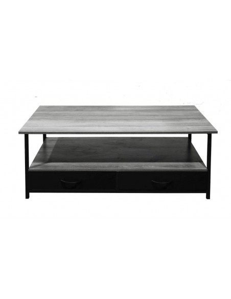 TAVOLINO DA SALOTTO INDUSTRIAL 120X60X45H GRIGIO