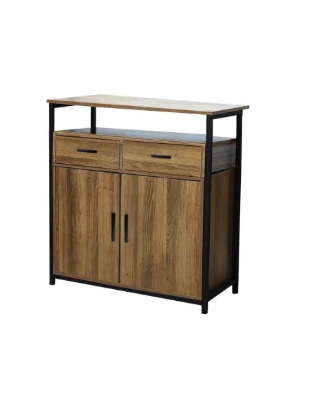 MOBILE INDUSTRIAL 2 ANTE CON CASSETTI 70X35X100H QUERCIA