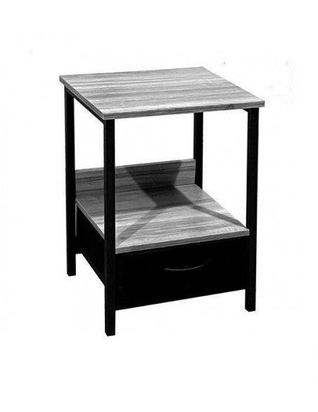 COMODINO INDUSTRIAL CON CASSETTO 40x35x55H GRIGIO