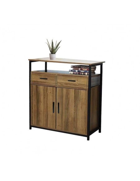 MOBILE INDUSTRIAL 2 ANTE CON CASSETTI 70X35X100H QUERCIA