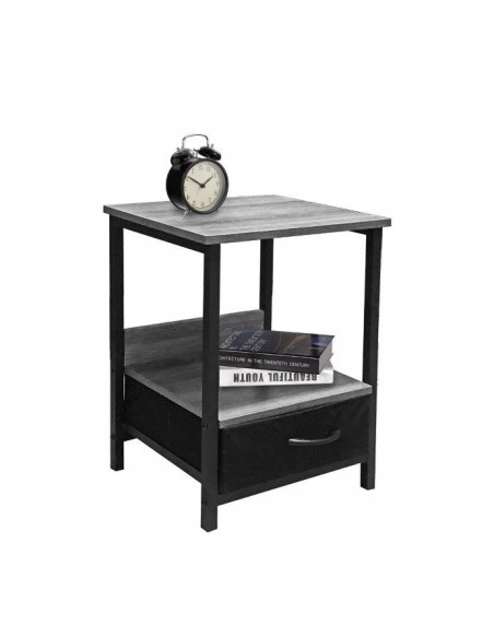 COMODINO INDUSTRIAL CON CASSETTO 40x35x55H GRIGIO