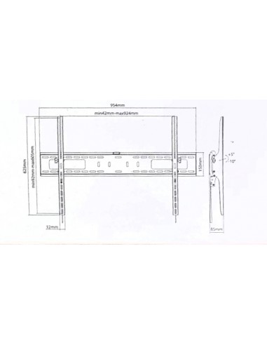 STAFFA DA PARETE INCLINABILE 60"-100" STAFFA DA PARETE INCLINABILE 60"-100"