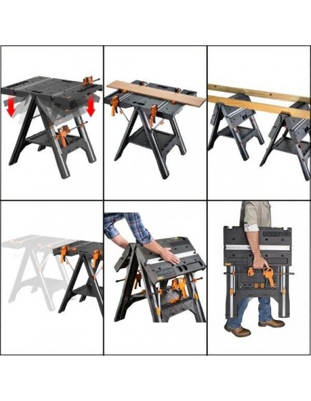 TAVOLO DA LAVORO MULTIFUNZIONE 78,8X63,5CM H81,3CM