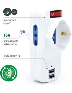 ADATTATORE TRIPLO UNIVERSALE 2