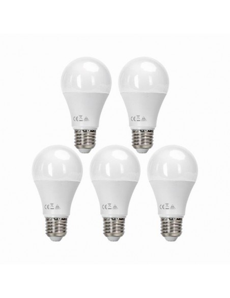 LAMPADINA A LED SFERA E27 A60 12W LUCE FREDDA 5PZ