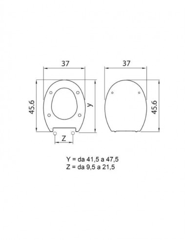 SEDILE AP BIANCO H481 INOX SEDILE AP BIANCO H481 INOX