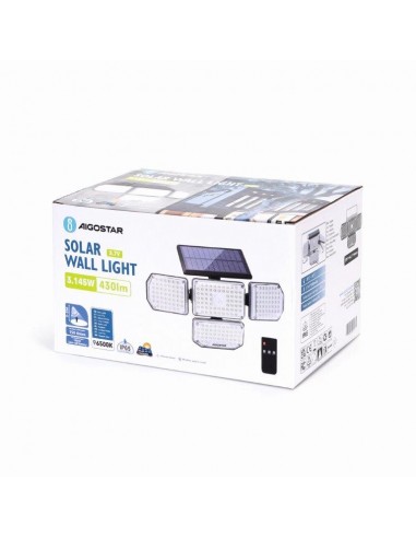 FARO APPLIQUE SOLARE A PARETE 360° IP65 FARO APPLIQUE SOLARE A PARETE 360° IP65