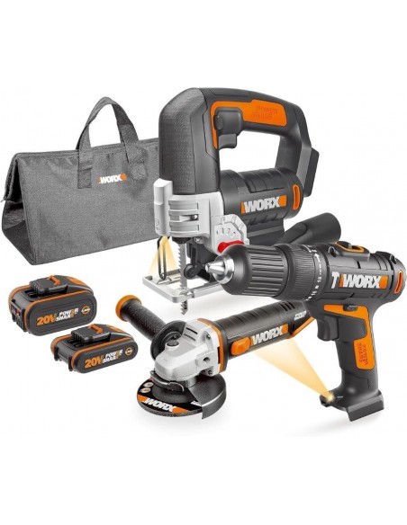 SET 3 ELETTROUTENSILI WORX