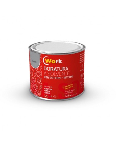 WORK SMALTO DORATO SOLVENTE ARGENTO 125ML