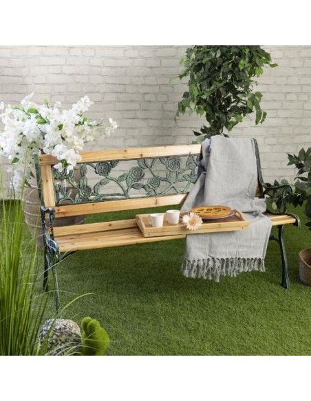 PANCHINA DA GIARDINO IN LEGNO E FERRO
