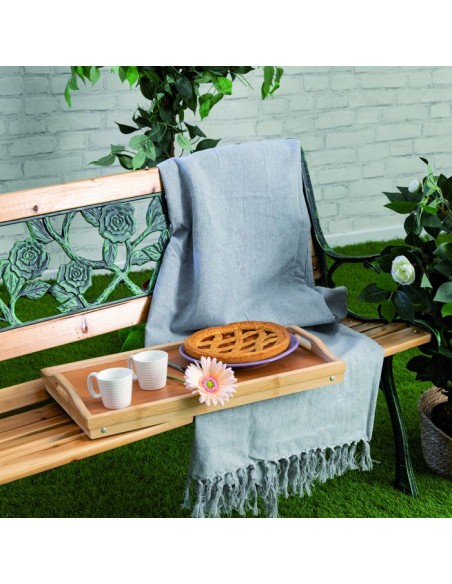 PANCHINA DA GIARDINO IN LEGNO E FERRO