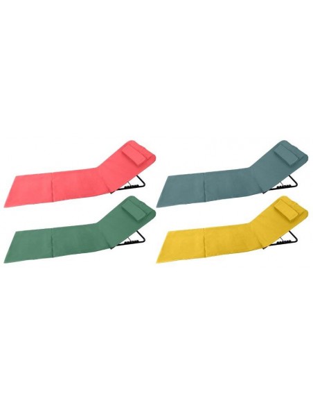 LETTINO TELO MARE RECLINABILE CM145X47X50colori assortiti