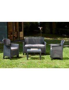 SET SALOTTO JUNGLE ANTRACITE 2