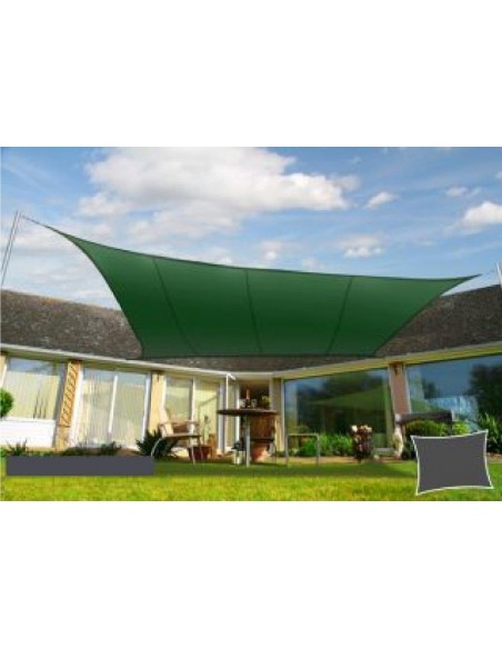 VELA QUADRATA IDROREPELLENTE 4X4MT VERDE