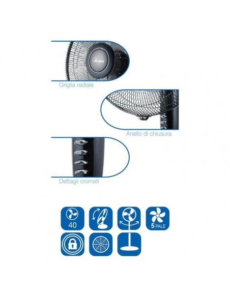 VENTILATORE A PIANTANA 40CM