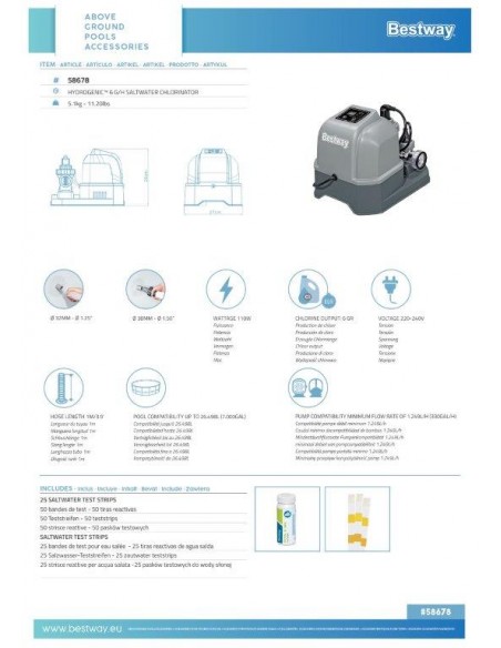 DIFFUSORE CLORO BESTWAY