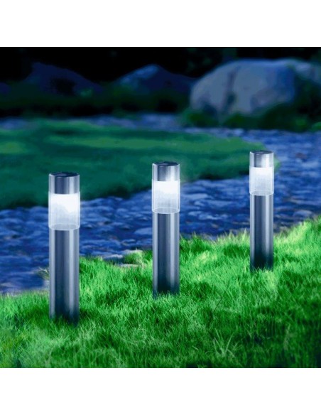 LAMPIONCINO LED SOLARE INOX 6500K