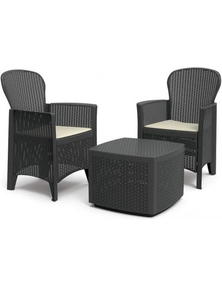 SET DA GIARDINO IN RESINA "TREE" 2 POLTRONE + TAVOLINO