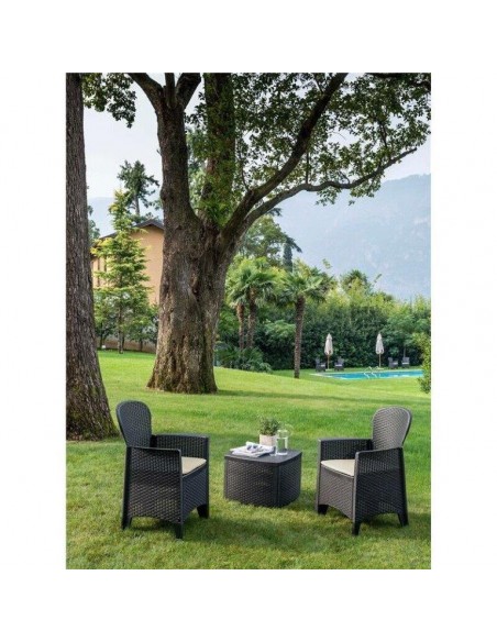 SET DA GIARDINO IN RESINA "TREE" 2 POLTRONE + TAVOLINO