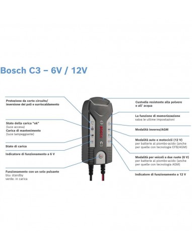 BOSCH CARICABATTERIA C3 12V BOSCH CARICABATTERIA C3 12V