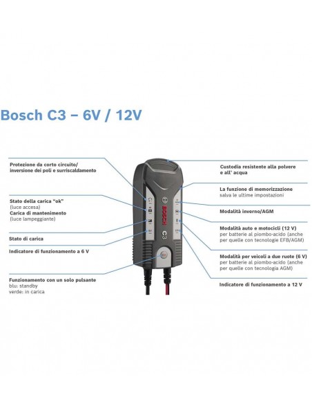 BOSCH CARICABATTERIA C3 12V