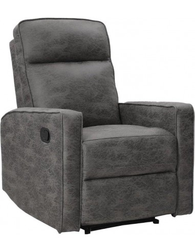 POLTRONA RECLINER MANUALE NABUK GRIGIO – MICHELA