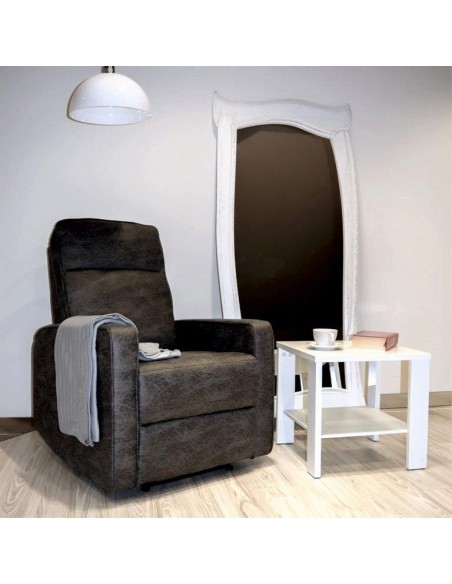 POLTRONA RECLINER MANUALE NABUK GRIGIO – MICHELA