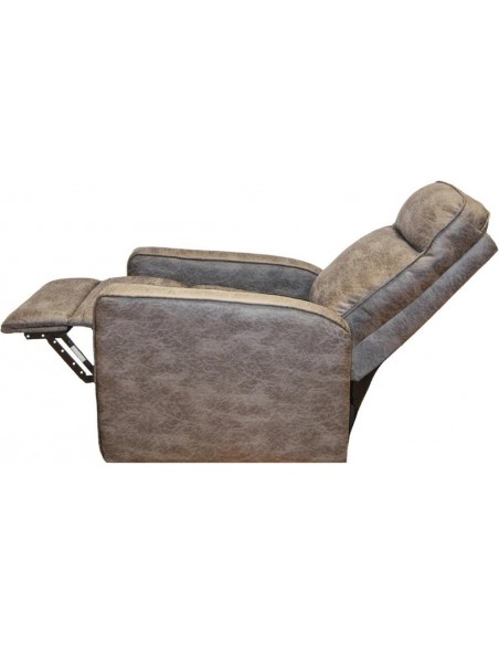 POLTRONA RECLINER MANUALE NABUK GRIGIO – MICHELA