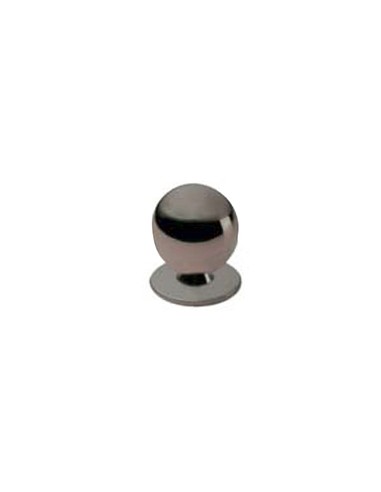 POMOLO A SFERA IN OTTONE - Ø 20 MM. - CROMATO