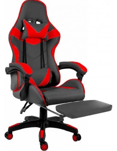 SEDIA GAMING HOBART NERO/ROSSO