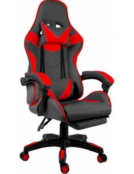 SEDIA GAMING HOBART NERO/ROSSO