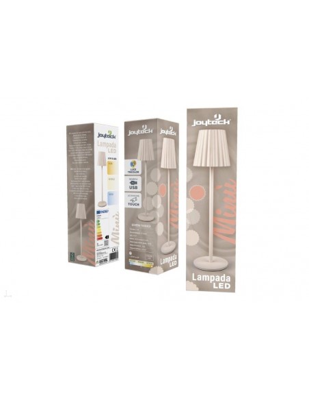 LAMPADA LED TAVOLO MINU CM28  BEIGE