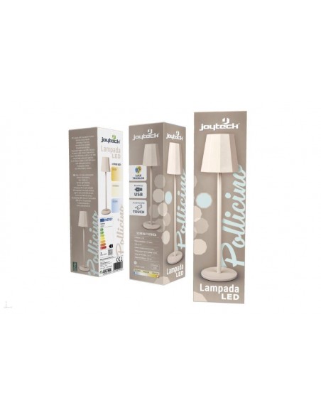 LAMPADA LED TAVOLO POLLICINO CM28 BEIGE