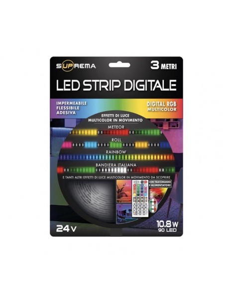 STRISCIA 90 LED 3M 3.6W/M IP65 TEL