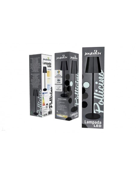 LAMPADA LED TAVOLO POLLICINO CM28 NERO