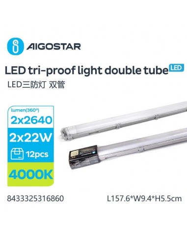 PLAFONIERA LED 4000K 2X22W MT.1,5 PLAFONIERA LED 4000K 2X22W MT.1,5